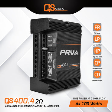 QS400.4 | 4 Channel Full Range Amplifier 2 Ohm