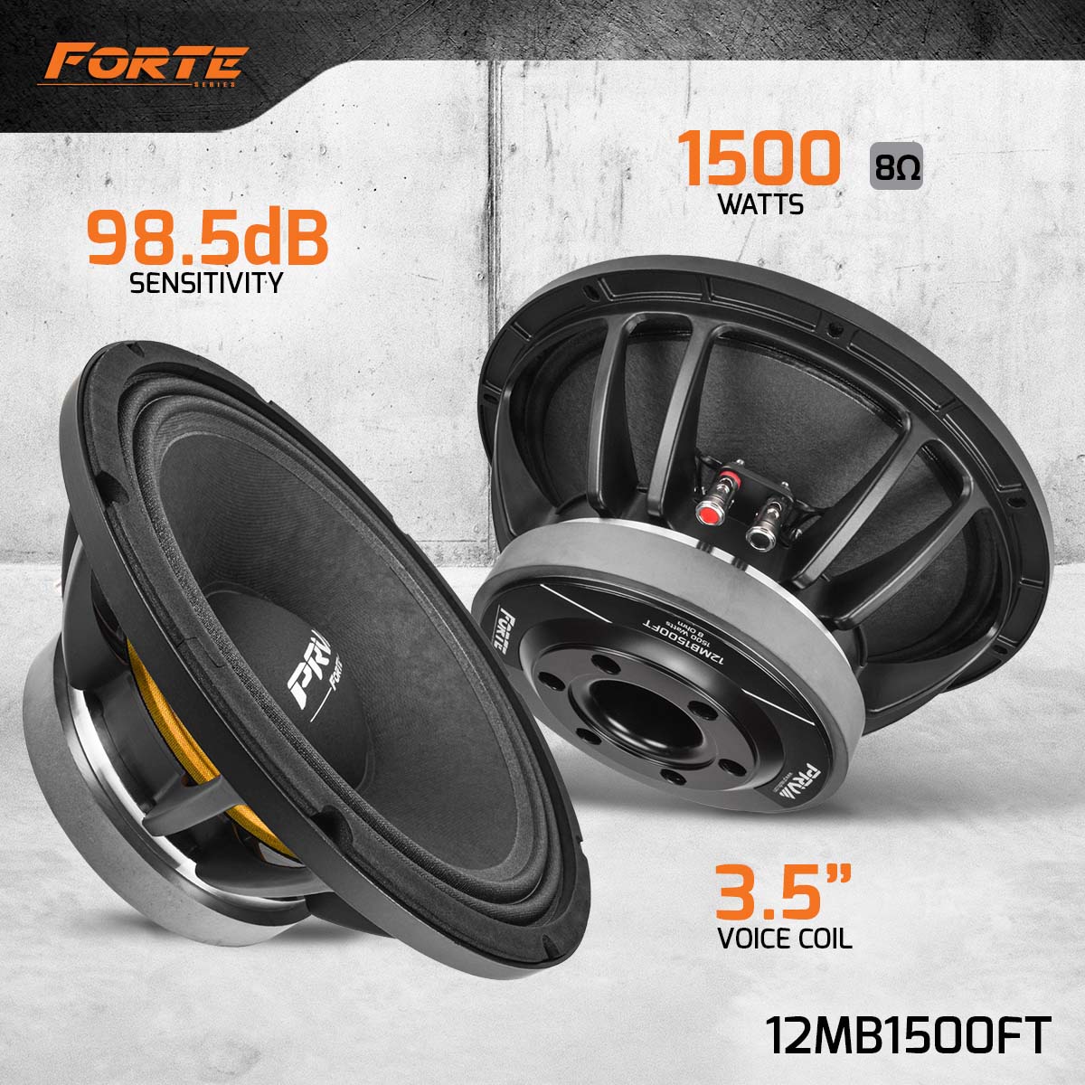 12MB1500FT 12" MIDBASS LOUDSPEAKER