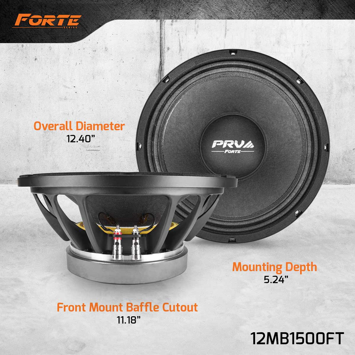 12MB1500FT 12" MIDBASS LOUDSPEAKER