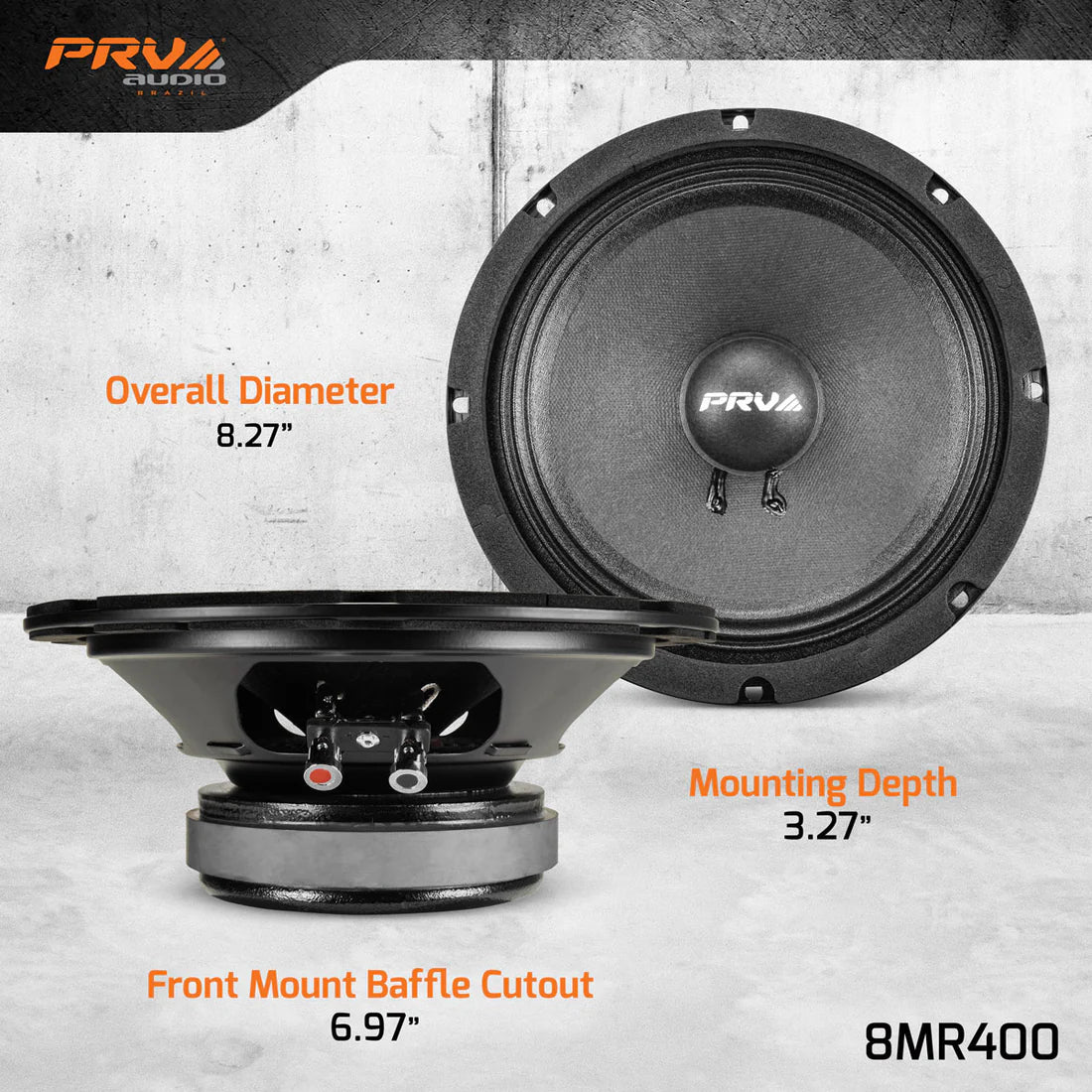 8MR400 PRV 8″ Midrange Speaker