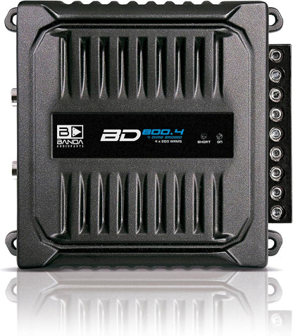 BD800.4 2OHM 800 Watts 4 Channel 2 Ohm Full Range Car Audio Amplifier 4 x 200 Watt Rms 4 Ohms Bridged