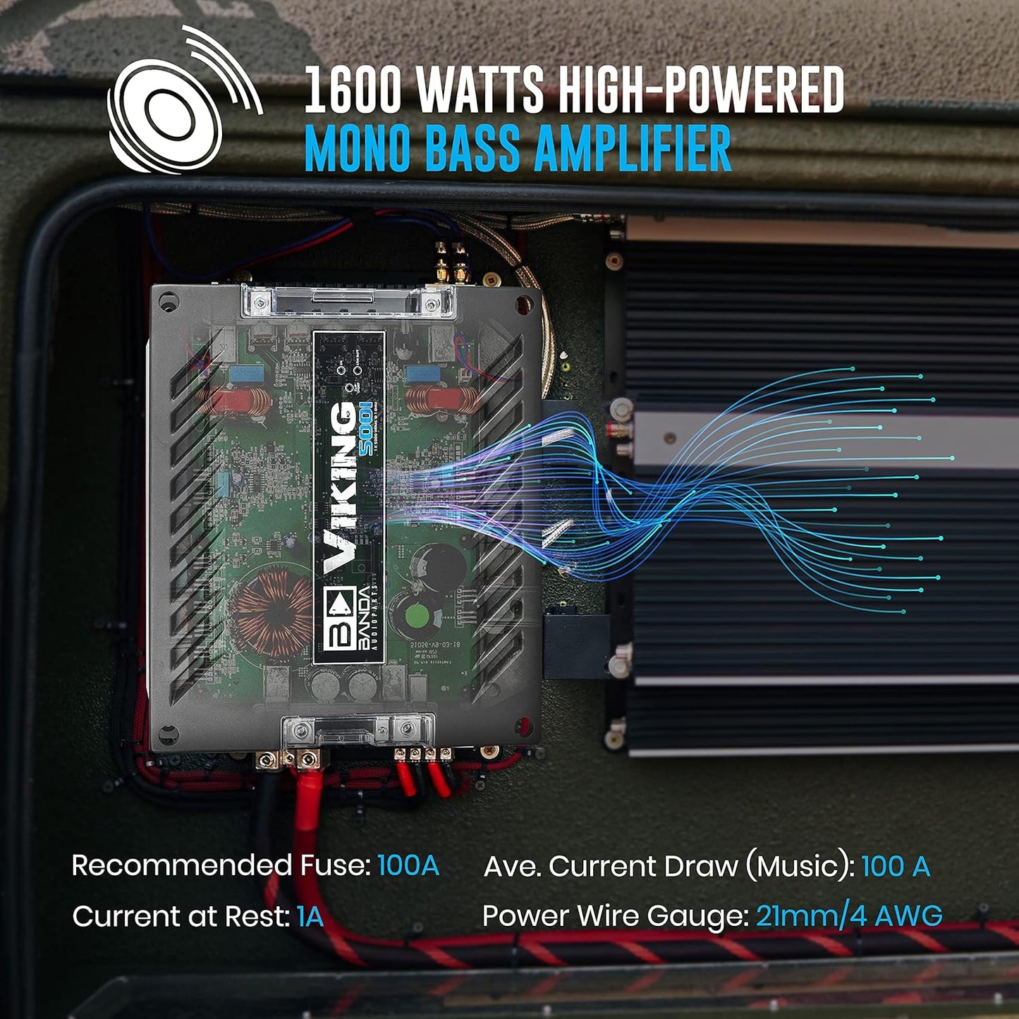 Banda Viking 5001 Car Amplifier 5000 WATTS RMS 1 OHM