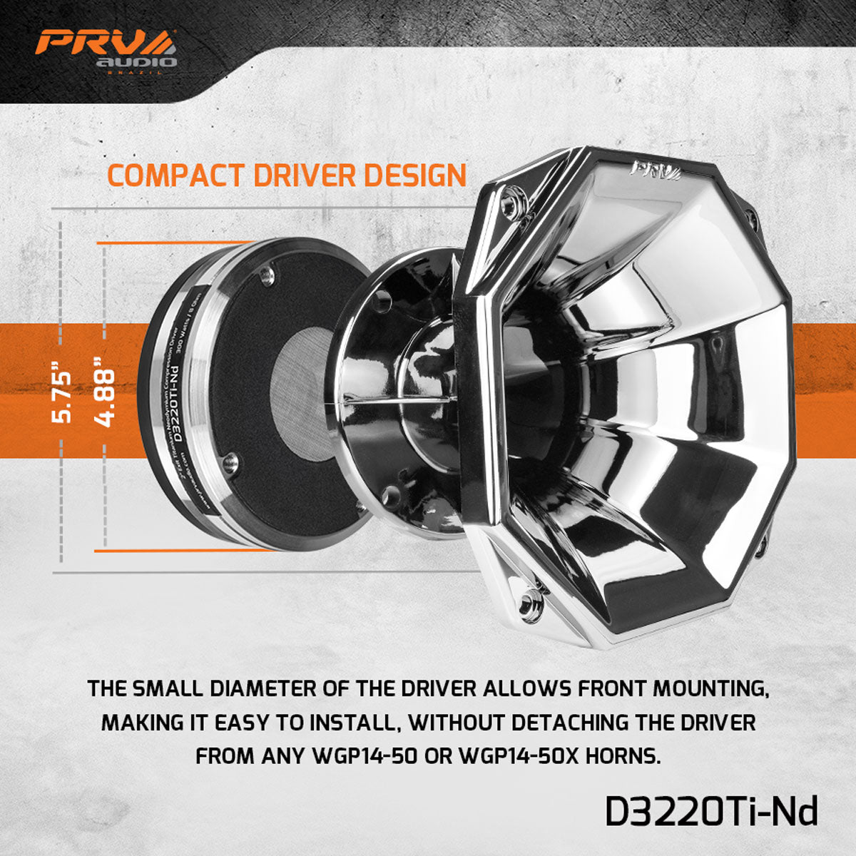 PRV AUDIO D3220Ti-Nd 2" Exit Titanium Neodymium 300 Watts Pro Audio Compression Driver 3"