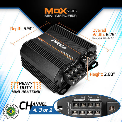 MDX1200.4 2 Ohm PRV 4 Channel Full Range Amplifier