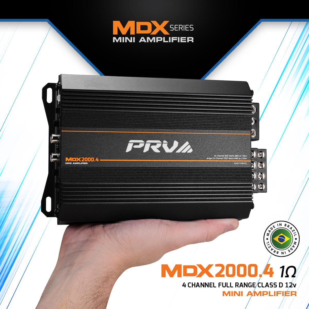 MDX2000.4 1 Ohm Mini 4 Channel Full Range Amplifier