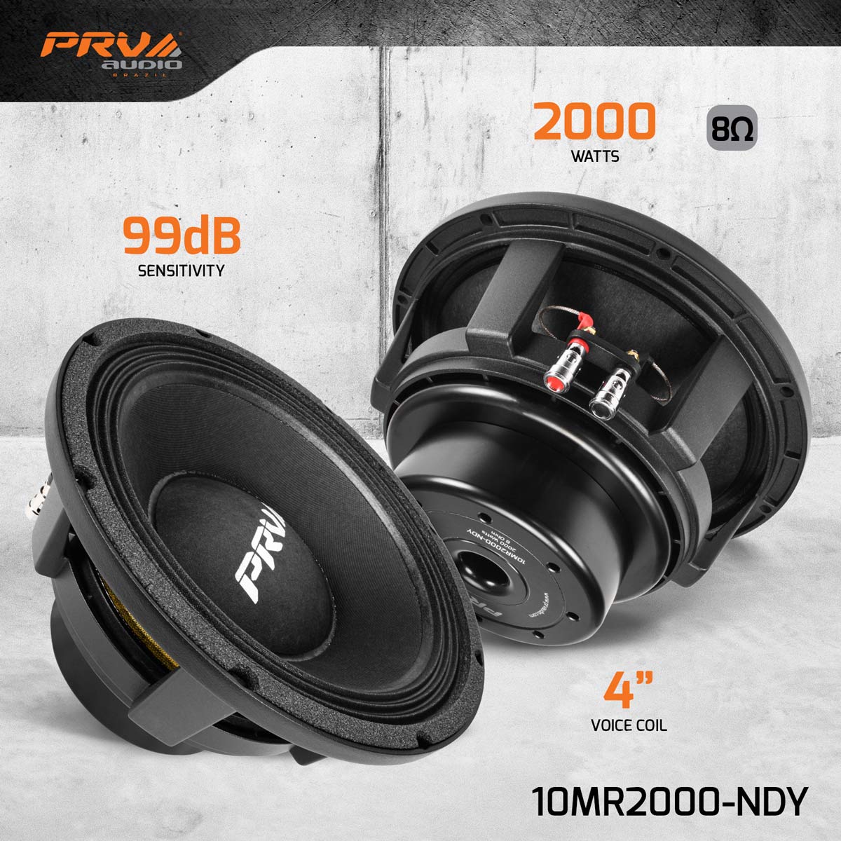Medios PRV AUDIO 10 Inch Midbass Speaker 10MB800FT, 800 UK