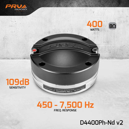 PRV D4400Ph-Nd v2 - 2" Exit Midrange Compression Driver