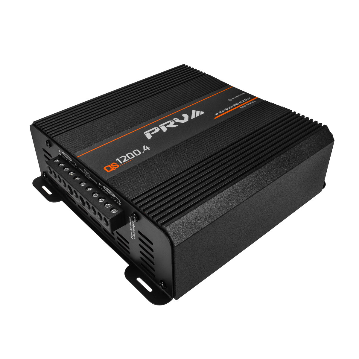 PRV Audio QS1200.4 2 Ohm Compact 4 Channel Car Audio Amplifier 4 x 310 Watts RMS at 2 Ohm