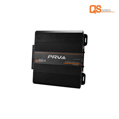 PRV Audio QS800.4 2 Ohm Compact 4 Channel Car Audio Amplifier 4 x 220 Watts RMS at 2 Ohm