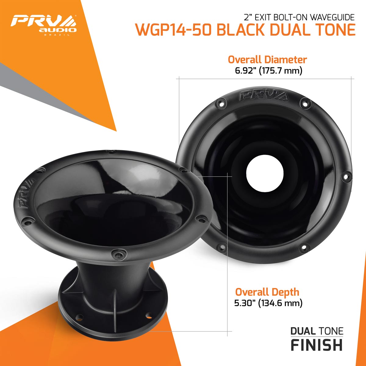 PRV WGP14-50 BLACK DUAL TONE Waveguide