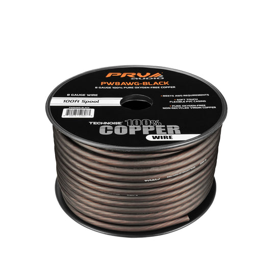 PW8AWG-BLACK 100ft Roll