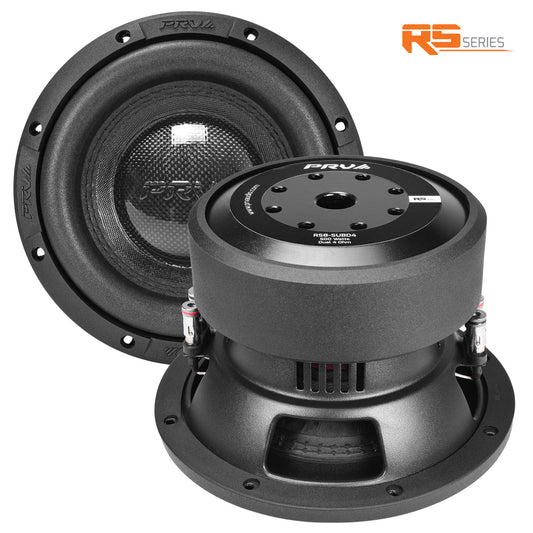 RS8-SUBD4  PRV 8” Car Subwoofer  Dual 4 Ohm 500 Watts