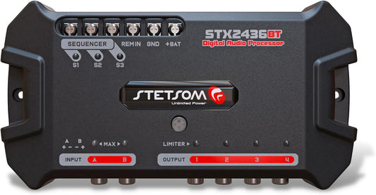 Stetsom STX 2436 Bluetooth DSP Crossover & Equalizer 4 Output Channel Full Digital Signal Processor 2.4