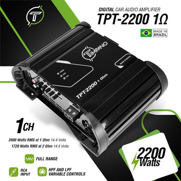 Timpano 2200 Watts Car Audio Amplifier Fullrange TPT-2200 1 Ohm