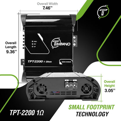 Timpano 2200 Watts Car Audio Amplifier Fullrange TPT-2200 1 Ohm