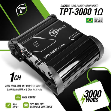 Timpano 3000 Watts Car Audio Amplifier Fullrange TPT-3000 1 Ohm