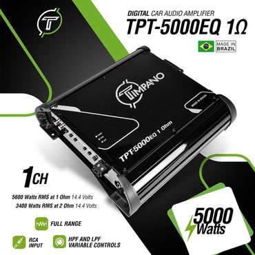 Timpano 5000 Watts Car Audio Amplifier Fullrange TPT-5000EQ 1 Ohm