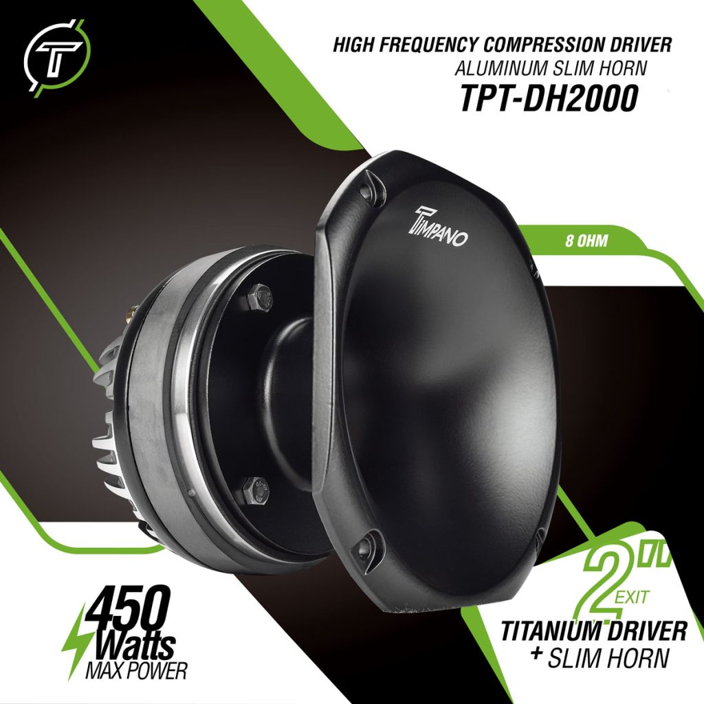 Timpano TPT-DH2000 2" Exit Compression Driver + Horn 450 Watts Max Power 8 Ohm